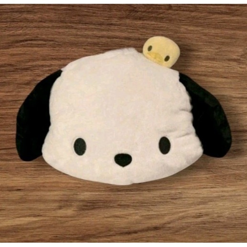 Sanrio Pochacco Pillow Plush Cushion Head Yellow Chick Kawaii Big Face Bird Cute